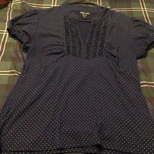 EUC navy with white polka dot t shirt